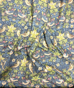 William Morris blue strawberry thief printed fabric