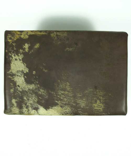 Small Brown & Gold Hair on Hide Footstool 321