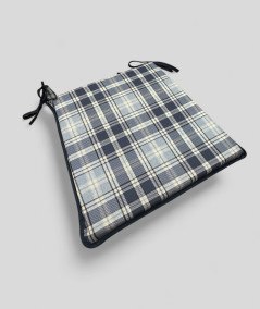 Blue Tartan Tapered Seat Pads