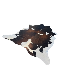 XX/Large Black and off-white Natural Cowhide Rug CR00135