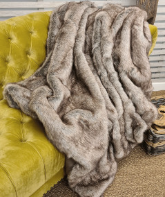 Groundhog Faux Fur Throw
