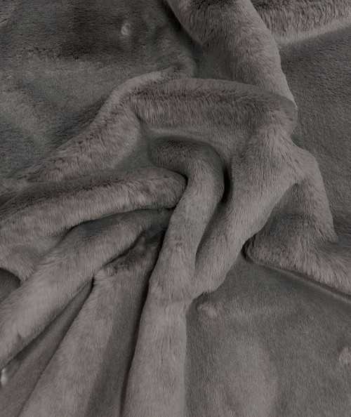 Dark grey fur fabric