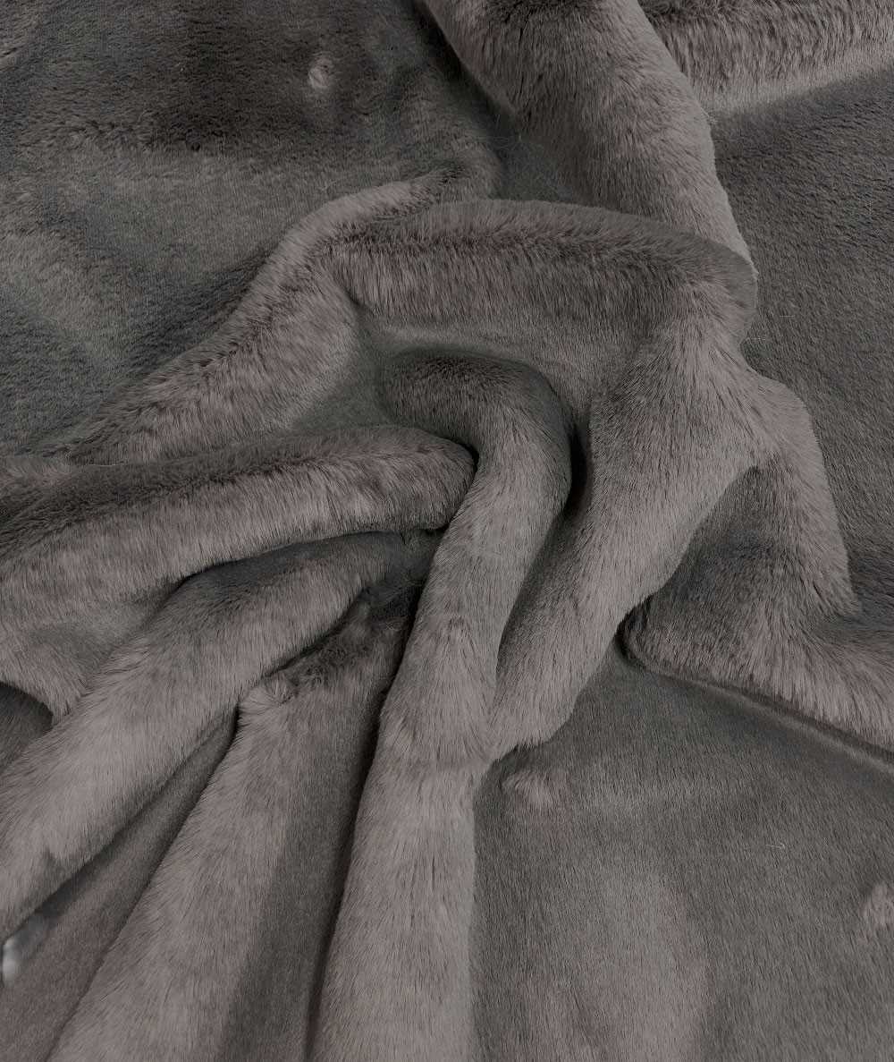 Dark grey fur fabric