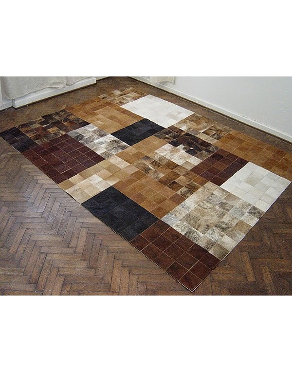 Retro Patchwork Cowhide Rug 506  Large RetroPatchwork Cowhide Rugs