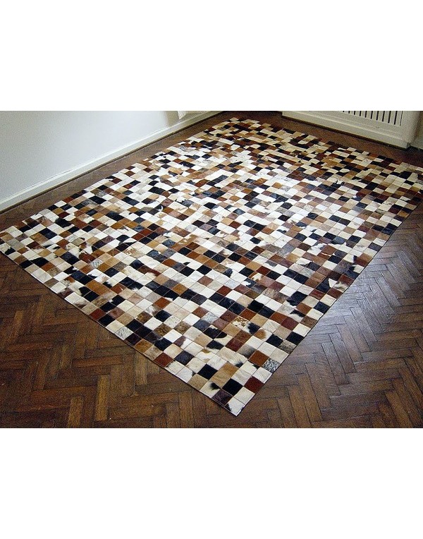 Small Squares Patchwork Cowhide Rug 515  Large Patchwork Cowhide Rugs