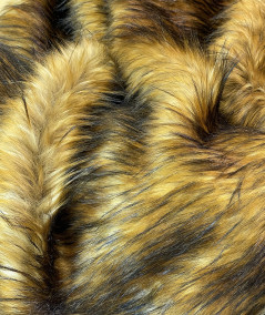 Red Brown Long Haired Fur Bed Runner