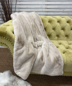 Richmond Beige Faux Fur Bed Runner