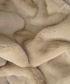 Beige Coloured Fur Bed Runner