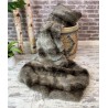 Lancement du plaid en fausse fourrure de loup gris