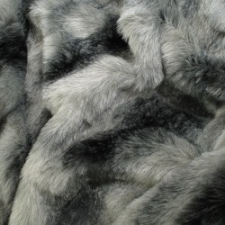 Black Striped Faux Fur Blanket | Wolf Faux Fur Throw