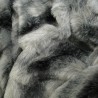 Schwarze gestreifte Kunstfelldecke | Wolf Kunstfelldecke