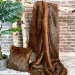 Fox Fur Faux Throw Blanket | Langharige Bruine Bont Deken | Raynard