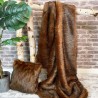 Coperta in Finta Pelliccia di Volpe | Coperta in Pelliccia Marrone a Pelo Lungo | Raynard