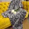 Leopard Print Faux Fur Throw | Dierenprint Bontdeken | Grijze Luipaard