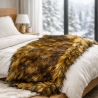 Red Fox Faux Fur Blanket | Synthetic Fur Blanket | Fake Fur Throws