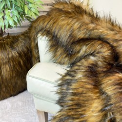 Couverture en fausse fourrure de renard roux | Couverture en fourrure synthétique | Plaids en fausse fourrure