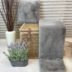 Luxury Taupe Fur Throw | Synthetic Fur Blanket | Richmond Taupe