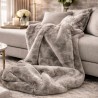 Luxury Taupe Fur Throw | Synthetic Fur Blanket | Richmond Taupe