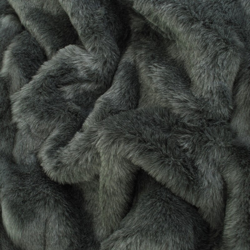 Graue Kunstfell-Decke | Dunkle Kunstfell-Decke | Graue Fake-Fur-Decke