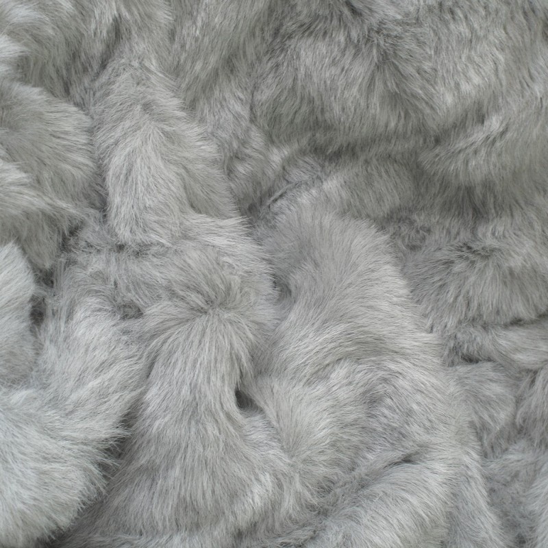 Coperta in finta pelliccia grigio chiaro | Grande coperta per divano grigio | Coperte in pelliccia grigia