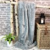 Light Grey Faux Fur Throw | Large Grey Sofa Throw | Gray Fur Throws