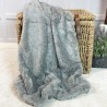 Light Grey Faux Fur Throw | Large Grey Sofa Throw | Gray Fur Throws