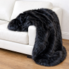 Coperta in finta pelliccia di orso nero | Grande copriletto e coperte in finta pelliccia nera