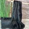 Coperta in finta pelliccia di orso nero | Grande copriletto e coperte in finta pelliccia nera