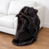 Brown Fur Throw | Brown Faux Fur Blanket | Brown Bear Fur Throw