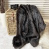 Brown Fur Throw | Brown Faux Fur Blanket | Brown Bear Fur Throw