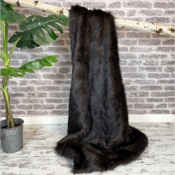 Bruine Bont Plaid | Bruine Imitatiebont Deken | Bruine Berenbont Plaid