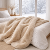 Beige Kunstfell-Decke | Kunstpelz-Decke | Richmond Mandel-Fell-Decke