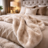 Beige Kunstfell-Decke | Kunstpelz-Decke | Richmond Mandel-Fell-Decke
