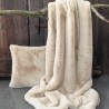 Beige Kunstfell-Decke | Kunstpelz-Decke | Richmond Mandel-Fell-Decke