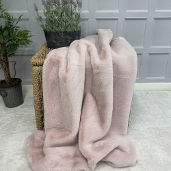 Coperta in Finta Pelliccia Rosa | Coperta in Pelliccia Sintetica Rosa | Copriletto Rosa Richmond