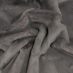 Grauer Kunstpelz-Überwurf | Graue Felldecke | Richmond Graphit-Überwurf