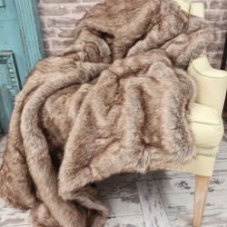 Coperta in Pelliccia Sintetica | Plaid in Pelliccia Finta | Grande Plaid in Pelliccia Sintetica | Marmotta