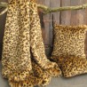 Leopard Print Faux Fur Throw | Animal Print Fur Throw | Leopard Throw