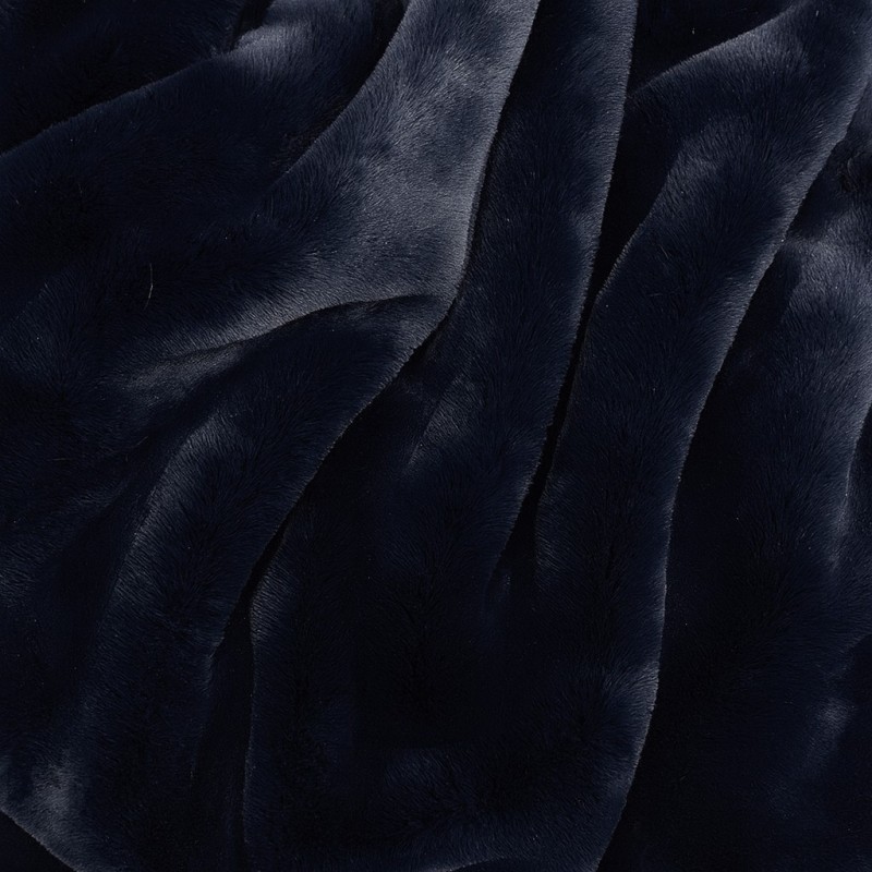 Navy Faux Fur Throw | Richmond Navy Fur Throw | Blue Fur Throw