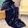 Navy Faux Fur Throw | Richmond Navy Fur Throw | Blue Fur Throw