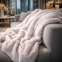 Jeté en fausse fourrure | Couverture en fausse fourrure | Grand jeté en fausse fourrure
