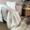 Weiße Kunstfell-Decke | Weiße Fell-Decke | Deluxe Polar-Decke
