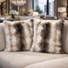 Faux-Fell-Kissen Italienischer Wolf | Fellkissen | Faux-Fell-Kissenbezug