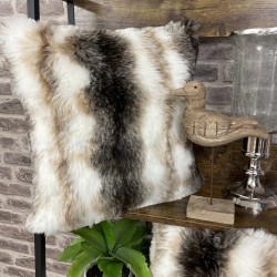 Faux-Fell-Kissen Italienischer Wolf | Fellkissen | Faux-Fell-Kissenbezug