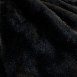 Coussin en fausse fourrure noire | Housses de coussin noires | Oreillers en fourrure noire