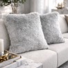 Grey Faux Fur Cushions | Grey Cushions | Ash Grey Fur Scatter Cushions