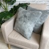 Coussins en fausse fourrure grise | Coussins gris | Coussins décoratifs en fourrure gris cendre