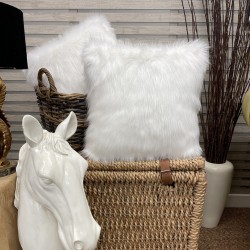 Cream Faux Fur Cushions | Cream Cushions | Deluxe Polar Cushion Covers