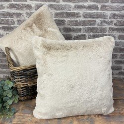 Beige Cushion Covers | Beige Faux Fur Cushions | Richmond Almond Cushions