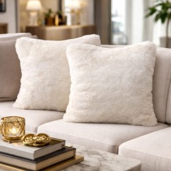Cuscini in Finta Pelliccia Crema | Cuscini di Lusso in Pelliccia Crema | Cuscini Premium